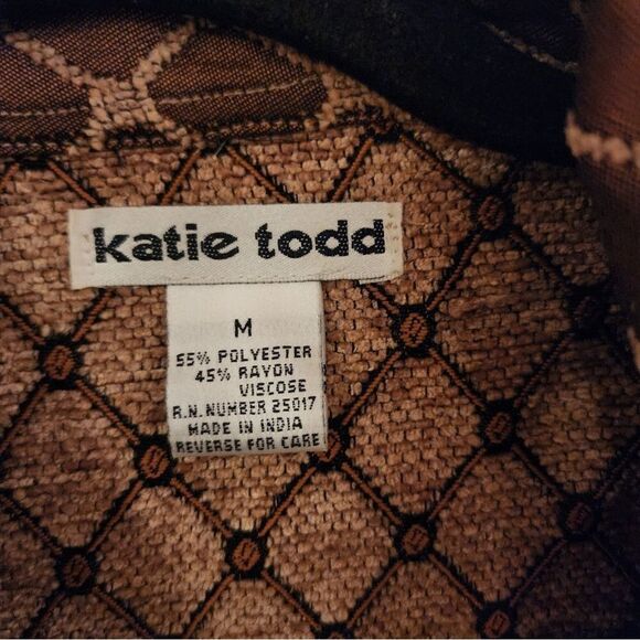 Katie Todd brown and tan button up jacket M - Picture 4 of 5